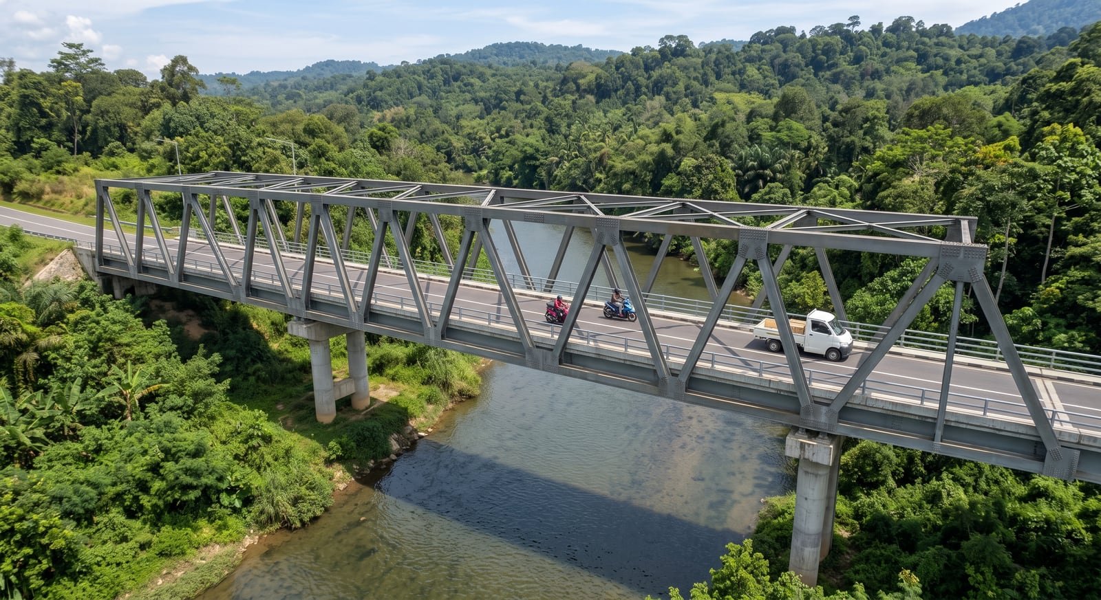 Steel Truss Bridge Construction